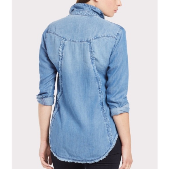 Cloth And Stone Fray Seams Back Shirt S - Picture 2 of 6